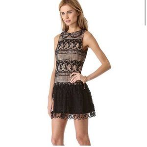 Alice & Olivia Peri Crochet Lace Collar Dress